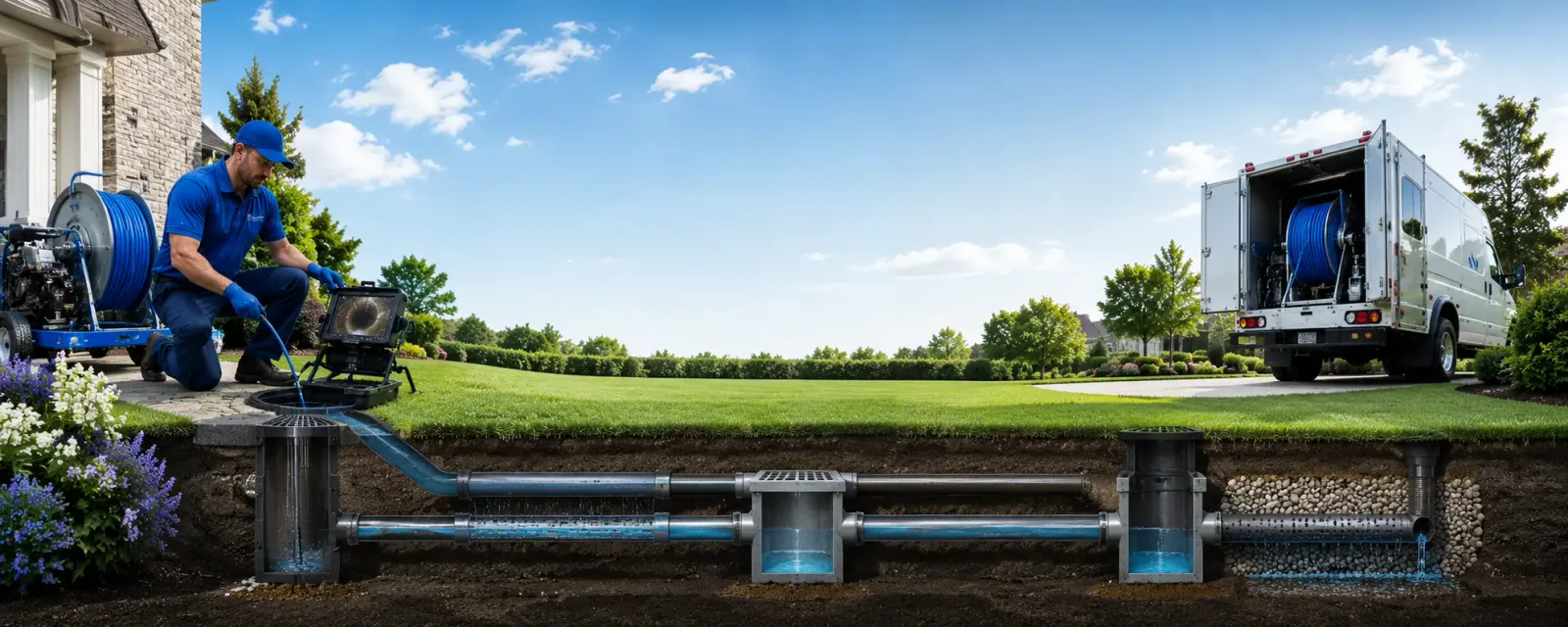 Outdoor drain cleaning information for Eskdale, WV